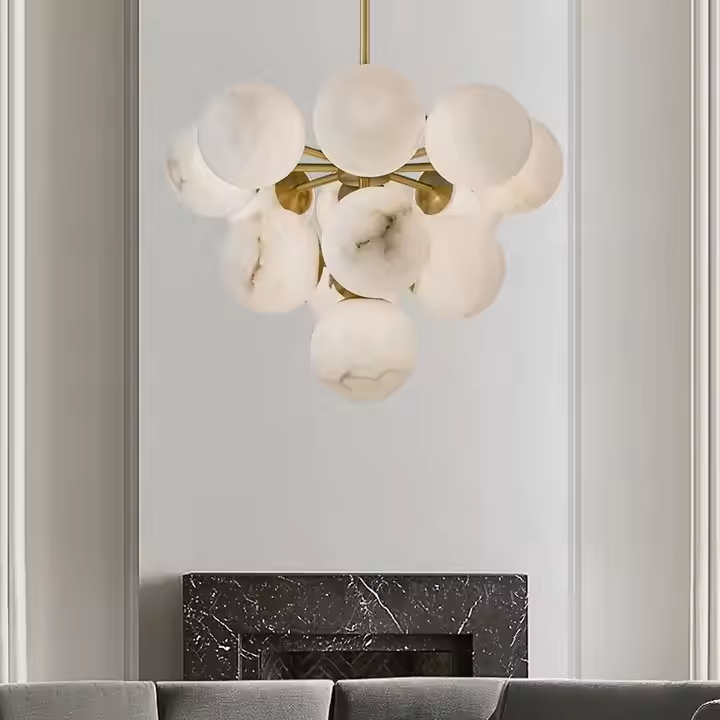 Alabaster Ball Chandelier