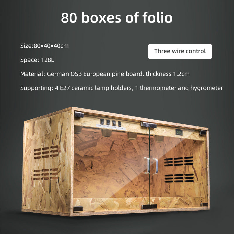 Glass Reptile Terrarium Square Vivarium Enclosure