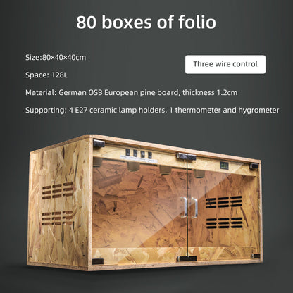 Glass Reptile Terrarium Square Vivarium Enclosure