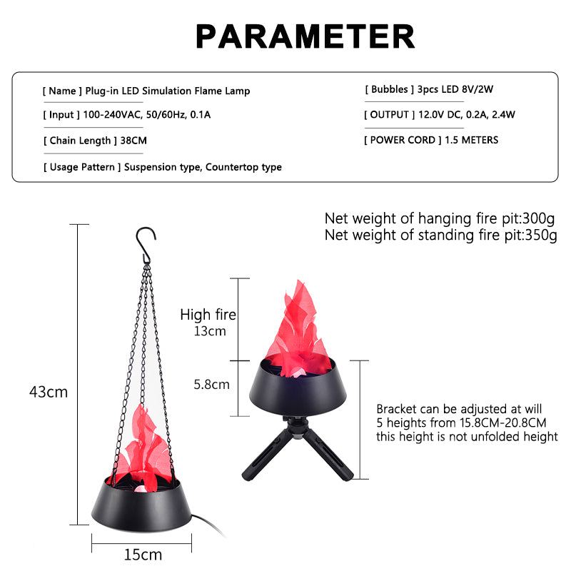 K01 Simulation Flame Lamp