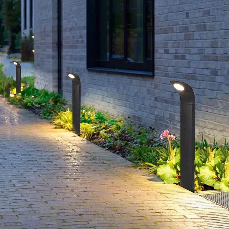 Curved LED Bollard Light for Outdoor Garden