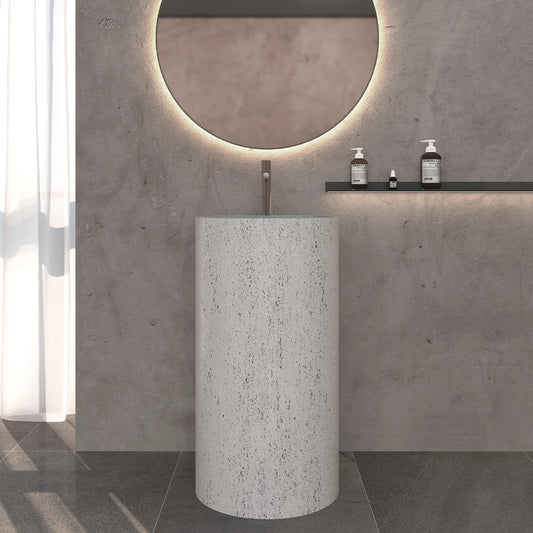 Pedestal Sink Black Freestanding Washbasin