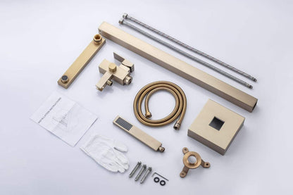 Modern Brushed Gold Floor-standing Bathtub Faucet 61001-G