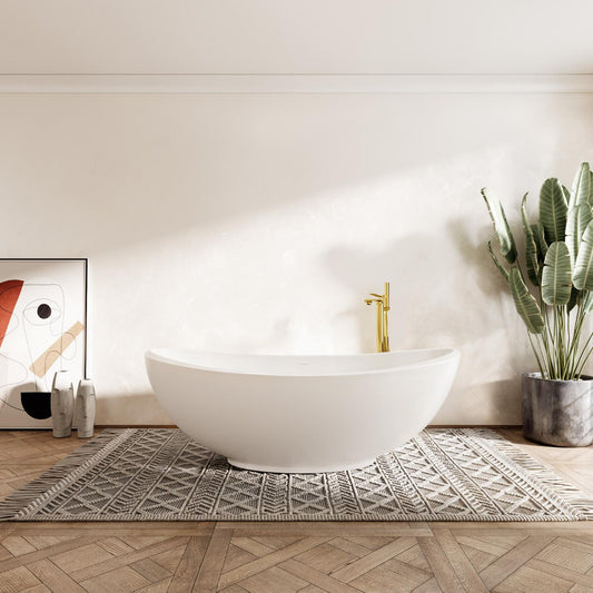 Crescent Artificial Stone Bathtub