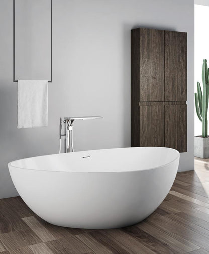 Crescent Artificial Stone Bathtub