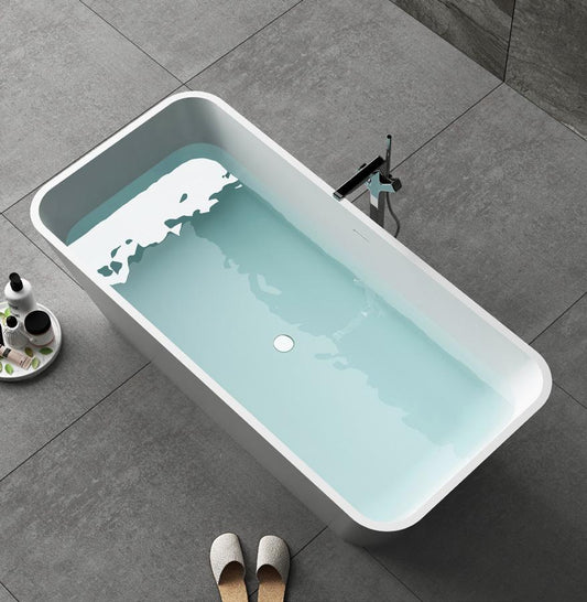 Oblong Artificial Stone Bathtub