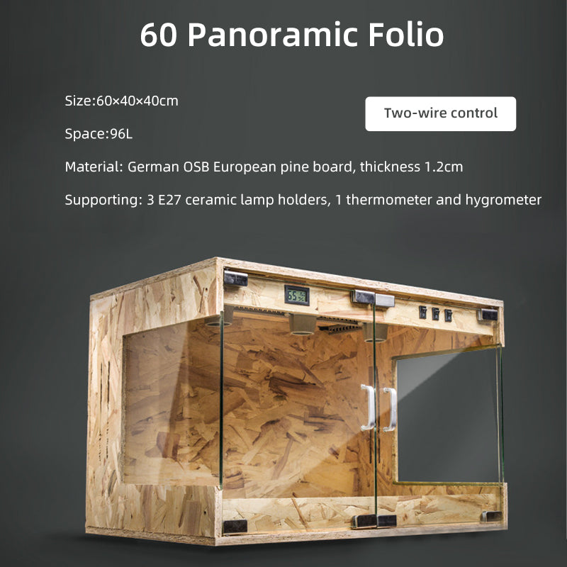 Glass Reptile Terrarium Square Vivarium Enclosure