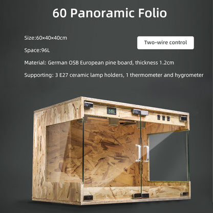 Glass Reptile Terrarium Square Vivarium Enclosure