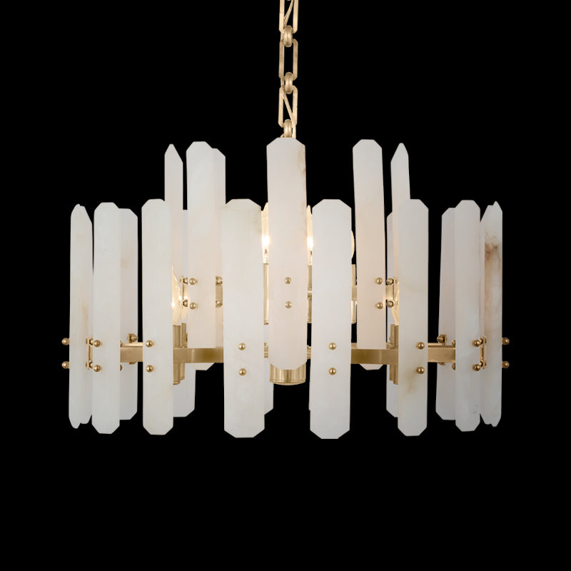 Alabaster Chandelier for Restaurant Lighting