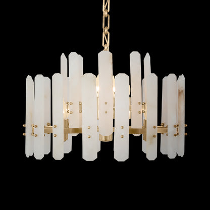 Alabaster Chandelier for Restaurant Lighting