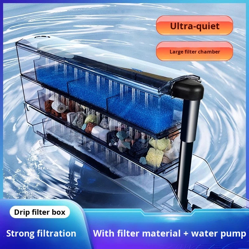 Modern 3-in-1 Acrylic Aquarium Filter