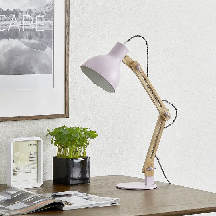 Nordic Wooden Square Bedside Lamp