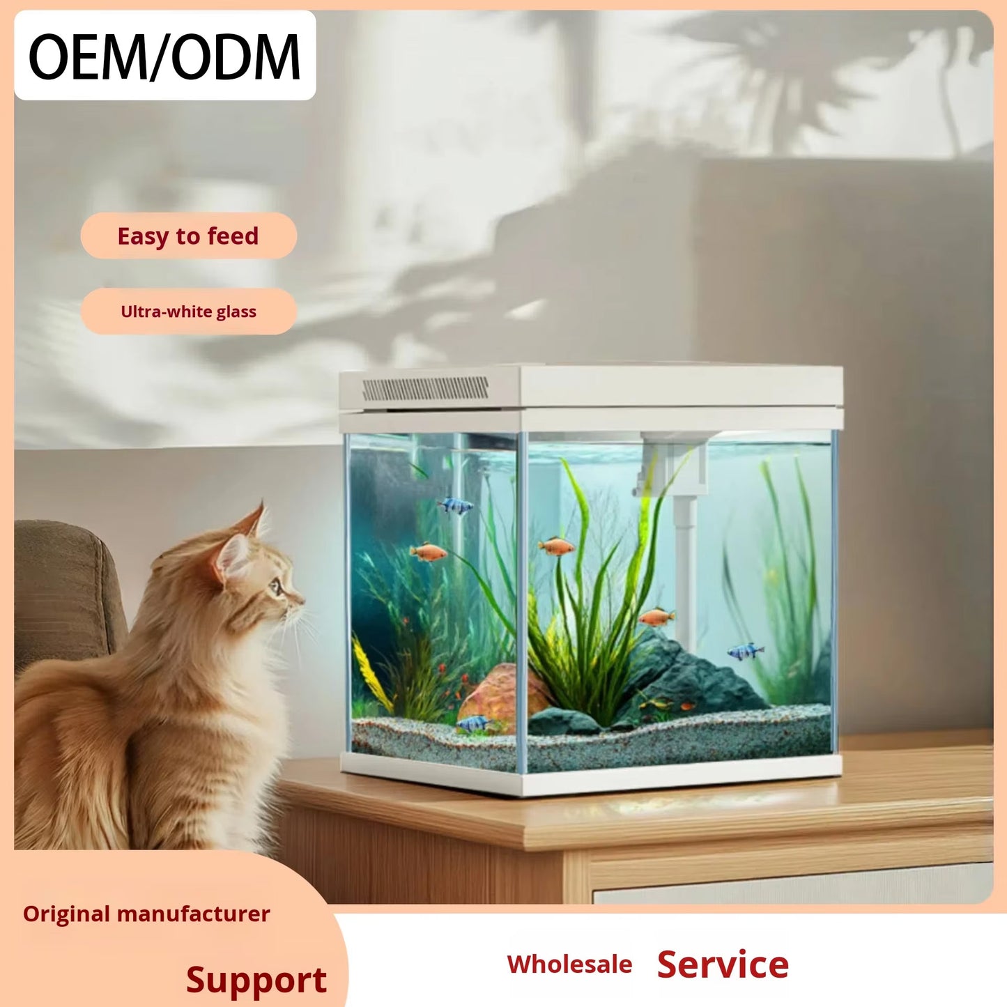 Super White Glass Freshwater Aquarium