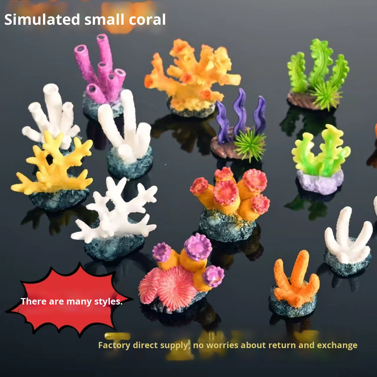 Resin Coral Starfish Aquarium Ornament