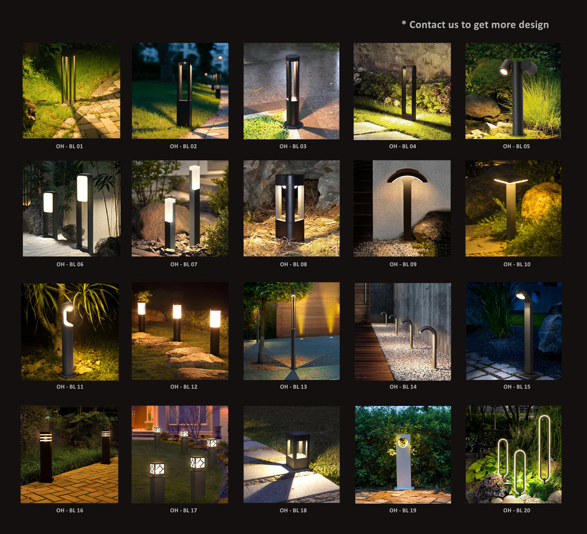 Modern Vertical LED Bollard Light for Garden