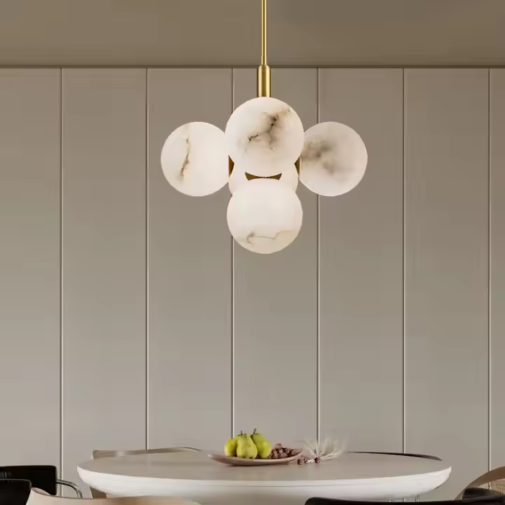 Alabaster Ball Chandelier