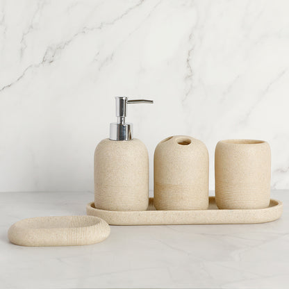 Набор из 5 предметов из полирезины для туалета