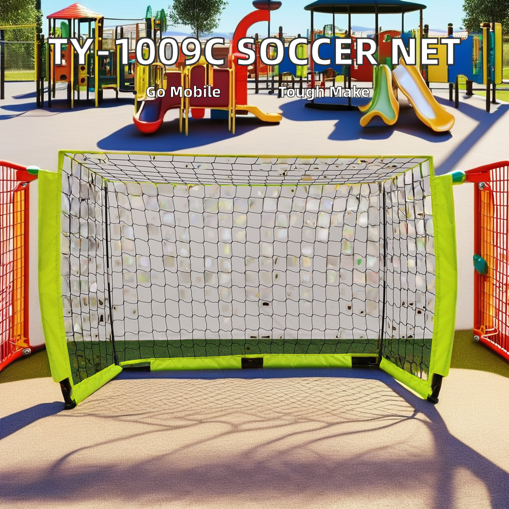Portable Soccer Goal with Durable Net & Metal Base