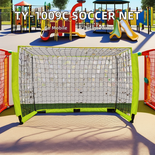 Portable Soccer Goal with Durable Net & Metal Base