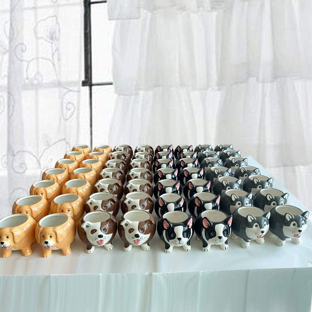 Mini Doggy Shape Succulent Ceramic Plant Pot