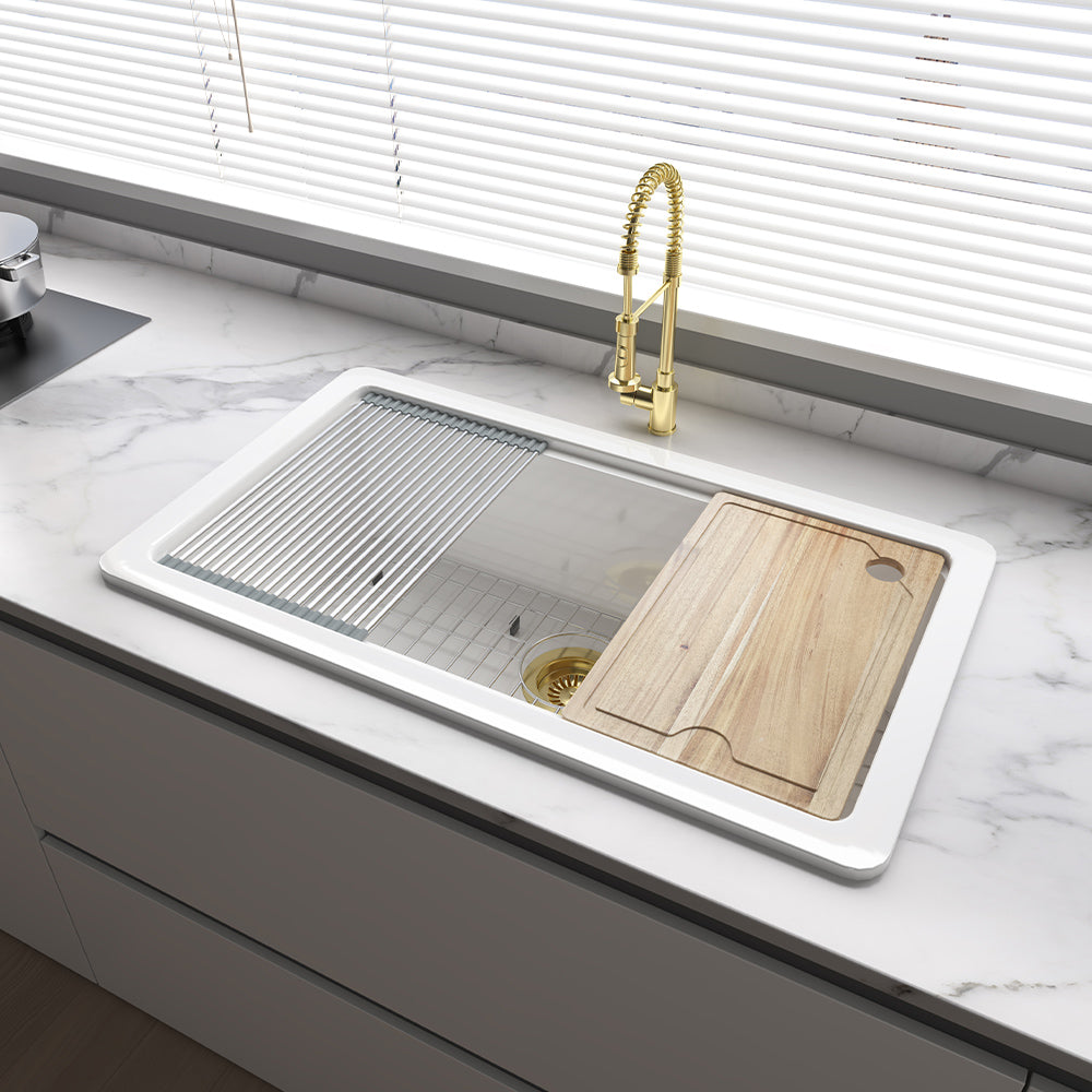 Rectangular Fireclay Farmhouse Sink