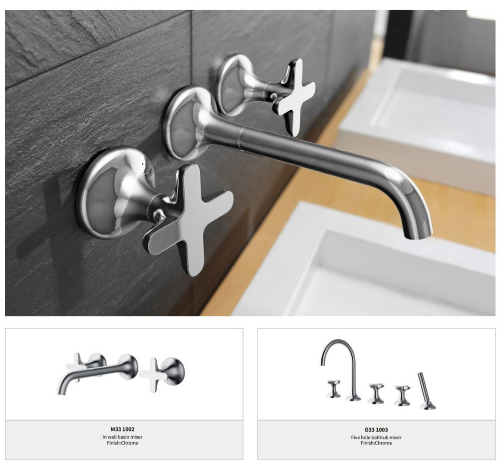 Смеситель для раковины с горячей и холодной водой в ванной комнате