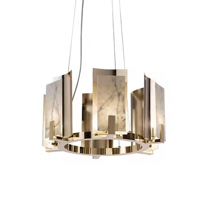 Alabaster Pendant for Marble Duplex Staircase