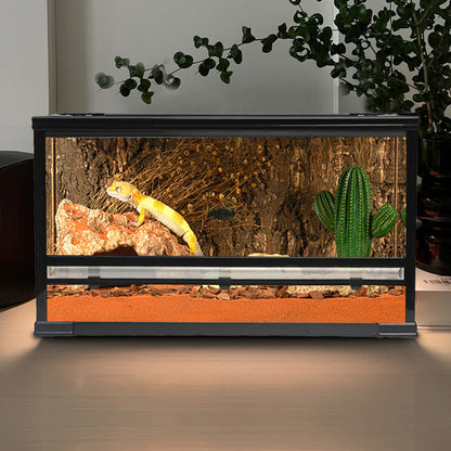 Clear Glass Reptile Terrarium Small Animal Enclosure