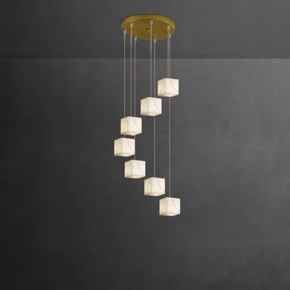 Natural Alabaster Chandelier for Dining Room