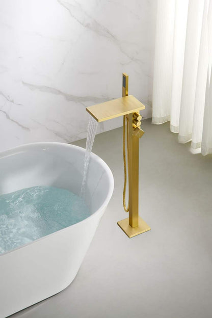 Premium Brushed Gold Sleek Bathtub Faucet 71002-G