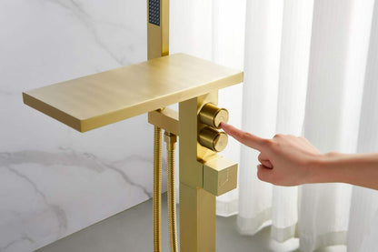 Premium Brushed Gold Sleek Bathtub Faucet 71002-G
