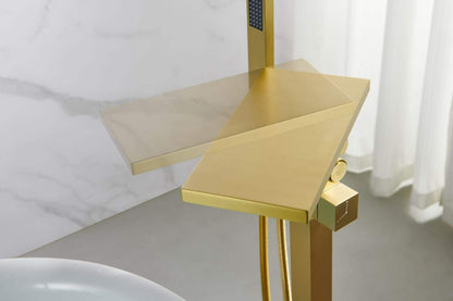 Premium Brushed Gold Sleek Bathtub Faucet 71002-G
