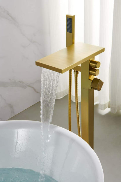 Premium Brushed Gold Sleek Bathtub Faucet 71002-G