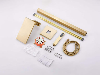 Premium Brushed Gold Sleek Bathtub Faucet 71002-G