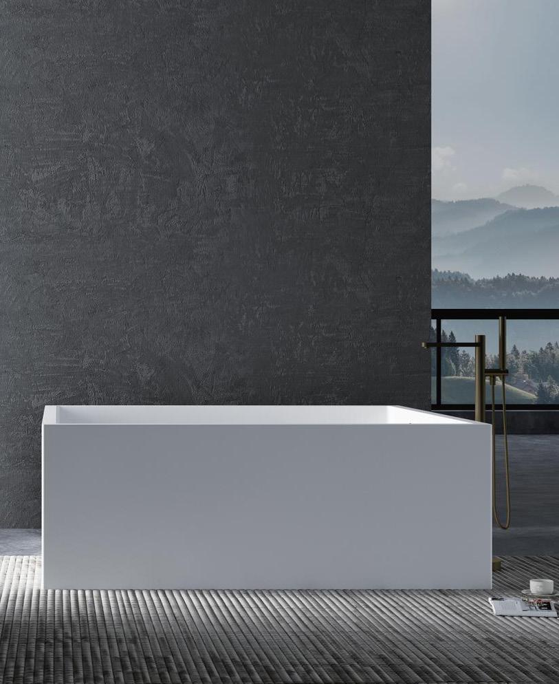 Square Artificial Stone Bathtub