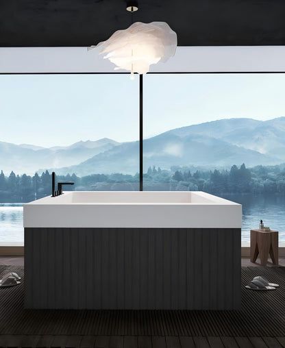 Square Artificial Stone Bathtub