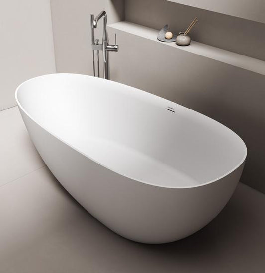 Thin Edged Acrylic Artificial Stone Bathtub