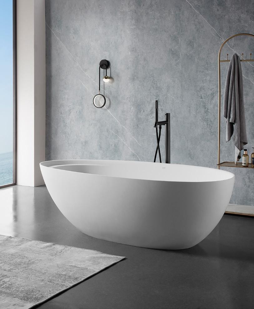 Comfortable Artificial Stone Bathtub