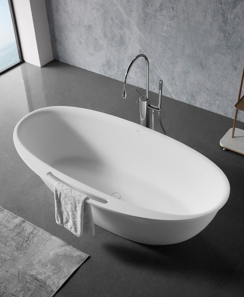 Comfortable Artificial Stone Bathtub