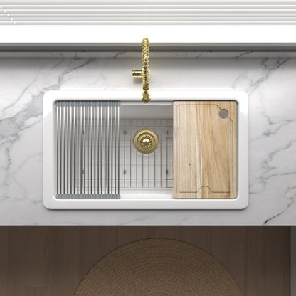 Rectangular Fireclay Farmhouse Sink