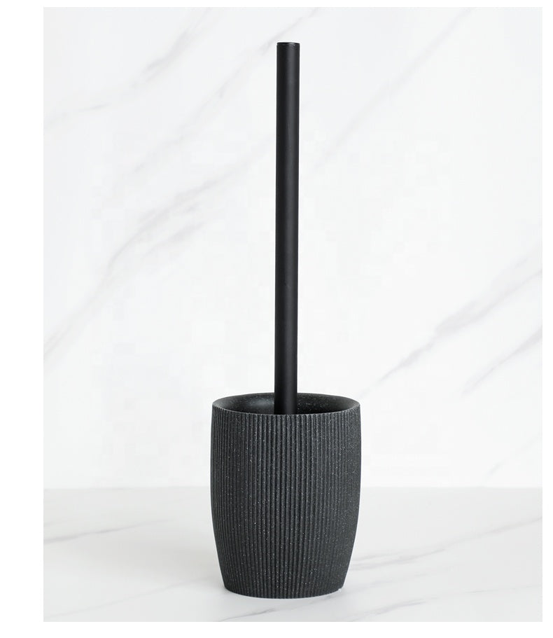 Black Sandstone Resin Bathroom Set