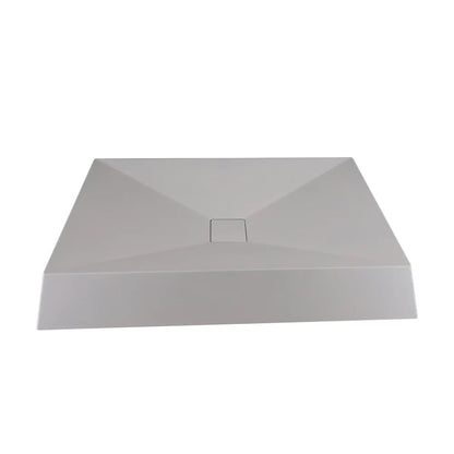 Rectangular Gray Hotel Bathroom Concrete Sink