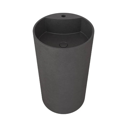 Pedestal Sink Black Freestanding Washbasin
