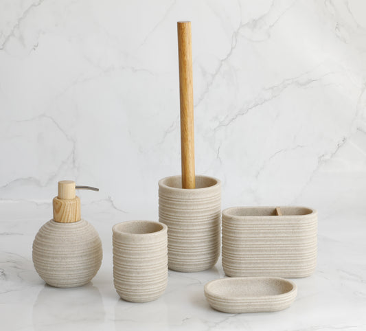 Sandstone Bathroom Accessories Set