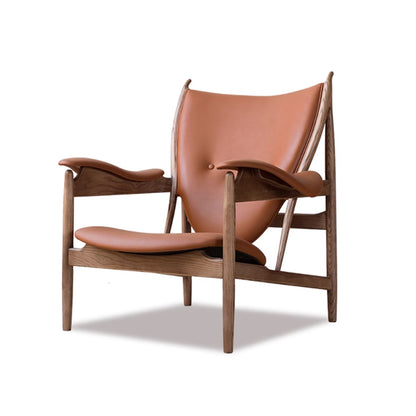 Antikveca Dezajno Chieftain Ledo Lounge Sofa Seĝo