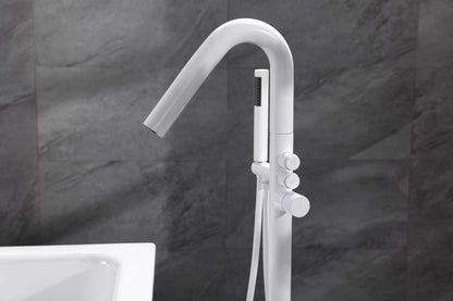 Premium White Copper Durable Bathtub Faucet 81009