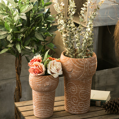 Afrika Elementa Portreta Cementvazo