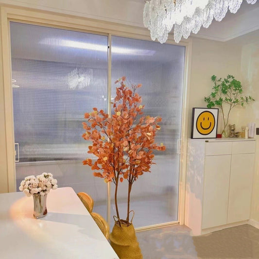 Simulated Autumn Money Tree Decorative Green Plant Potted Ornaments