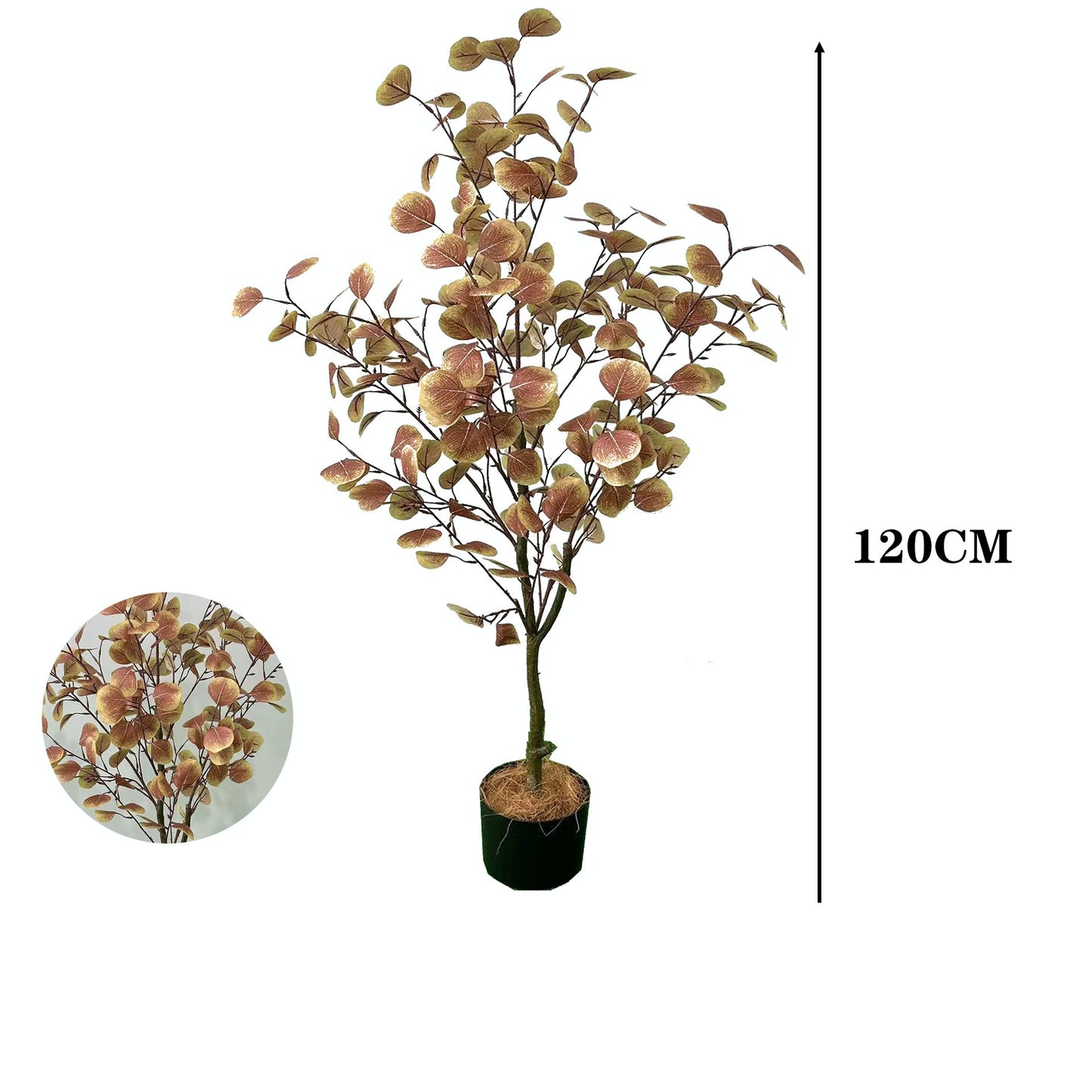 Simulated Autumn Money Tree Decorative Green Plant Potted Ornaments