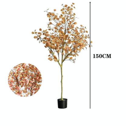 Simulated Autumn Money Tree Decorative Green Plant Potted Ornaments